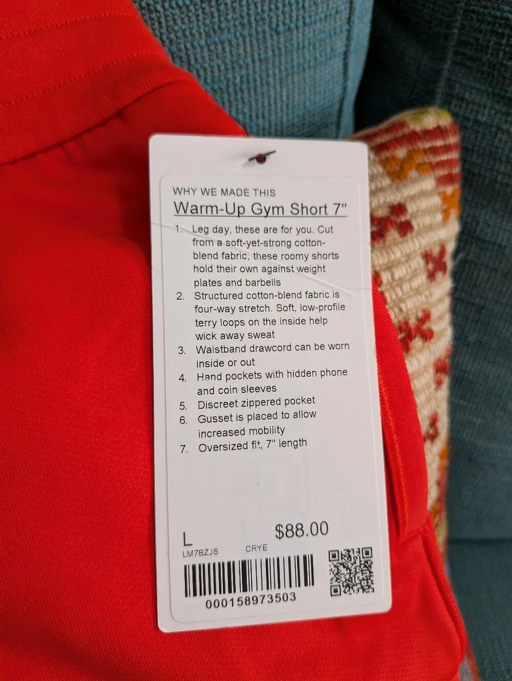 Lululemon Warm-Up Gym Short 7